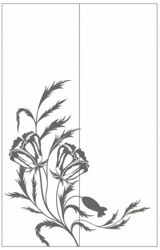 Пескоструйный рисунок Цветы 1170